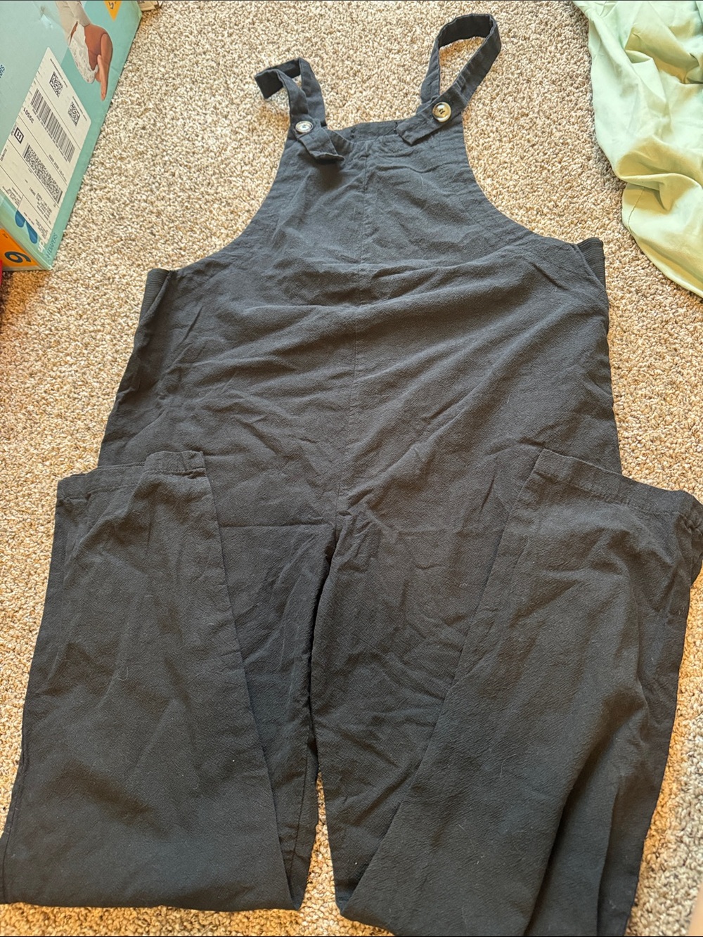 Black Maternity overalls size small